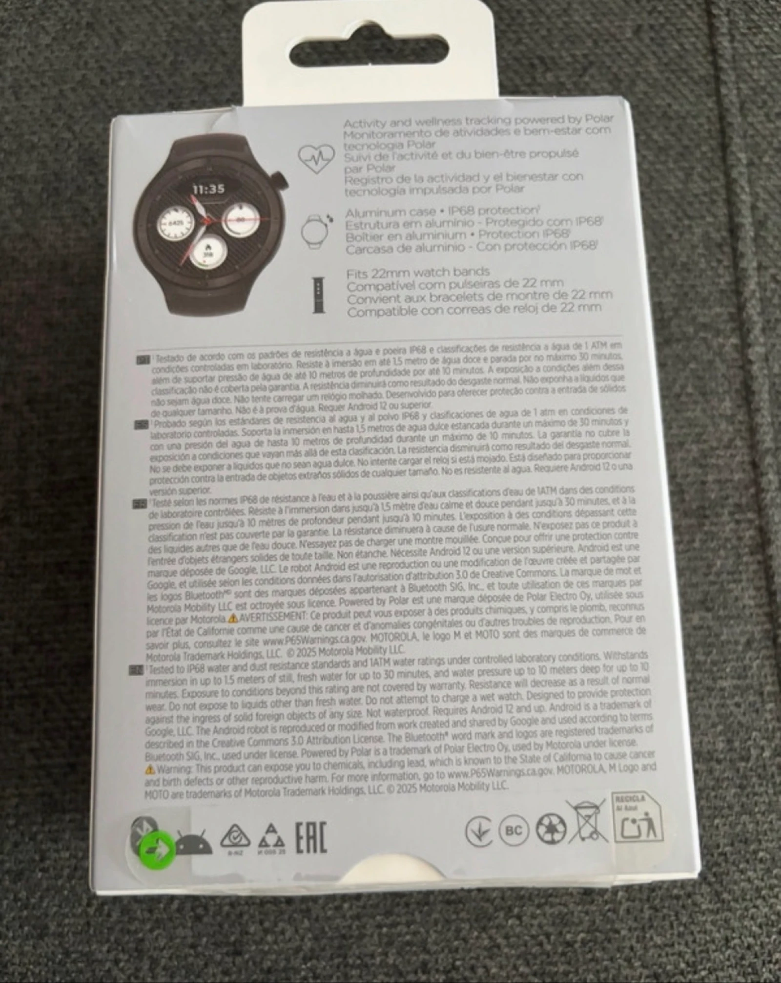 Relógio Moto Watch Cinza Vulcânico da Motorola – photo 2